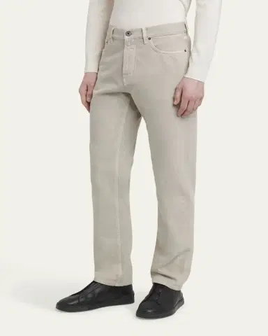 ZEGNA Men's Cotton Denim Five-Pocket Pants | Thumbnail 4 ZEGNA Men's Cotton Denim Five-Pocket Pants | Thumbnail 4