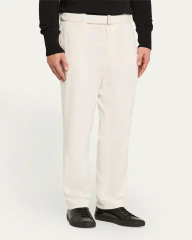 OFFICINE GÉNÉRALE Men's Owen Corduroy Self-Belt Pants | Thumbnail 4 OFFICINE GÉNÉRALE Men's Owen Corduroy Self-Belt Pants | Thumbnail 4
