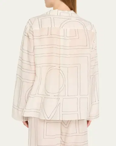 TOTEME Monogram Cotton PJ Top | Thumbnail 2 TOTEME Monogram Cotton PJ Top | Thumbnail 2