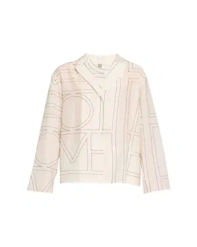 TOTEME Monogram Cotton PJ Top | Thumbnail 1 TOTEME Monogram Cotton PJ Top | Thumbnail 1
