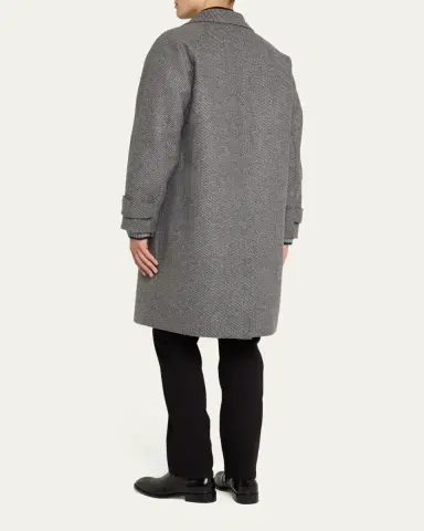 OFFICINE GÉNÉRALE Men's Hudson Cavalry Twill Overcoat | Thumbnail 3 OFFICINE GÉNÉRALE Men's Hudson Cavalry Twill Overcoat | Thumbnail 3