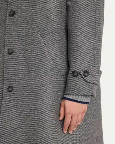 OFFICINE GÉNÉRALE Men's Hudson Cavalry Twill Overcoat | Thumbnail 5 OFFICINE GÉNÉRALE Men's Hudson Cavalry Twill Overcoat | Thumbnail 5