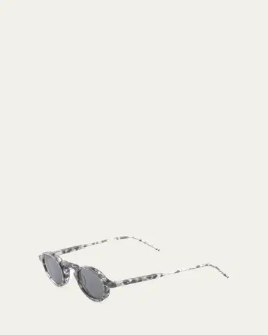 Thom Browne Men's Keyhole-Bridge Acetate Round Sunglasses | Thumbnail 2 Thom Browne Men's Keyhole-Bridge Acetate Round Sunglasses | Thumbnail 2