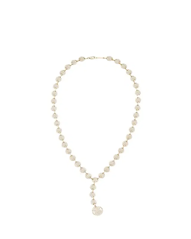 14K Yellow Gold Mega Pave Diamond Flatman Lariat Necklace 14K Yellow Gold Mega Pave Diamond Flatman Lariat Necklace