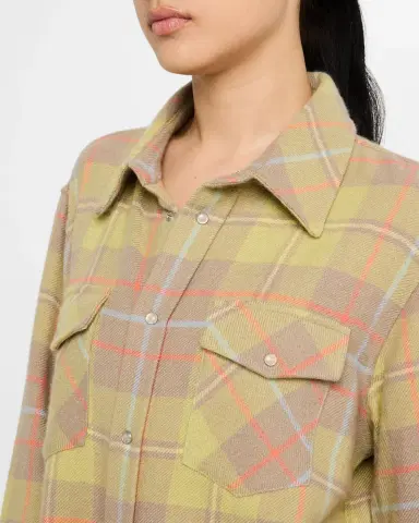 God 's True Cashmere Earth Tartan Cashmere Button Down Shirt | Thumbnail 5 God 's True Cashmere Earth Tartan Cashmere Button Down Shirt | Thumbnail 5