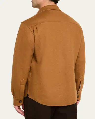 Brioni Men's Wool and Cashmere Double-Face Overshirt | Thumbnail 3 Brioni Men's Wool and Cashmere Double-Face Overshirt | Thumbnail 3
