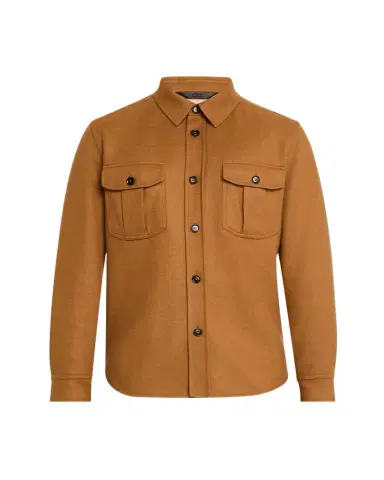 Brioni Men's Wool and Cashmere Double-Face Overshirt | Thumbnail 1 Brioni Men's Wool and Cashmere Double-Face Overshirt | Thumbnail 1