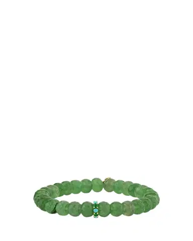 Sydney Evan Large Cocktail Emerald and Turquoise Rondelle Bracelet, 8mm | Thumbnail 1 Sydney Evan Large Cocktail Emerald and Turquoise Rondelle Bracelet, 8mm | Thumbnail 1