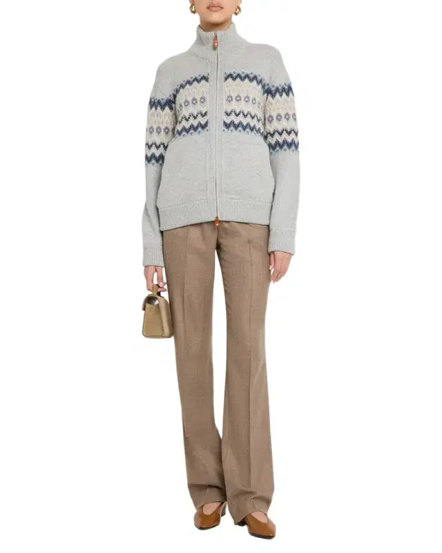 Alpe Pile Cashmere GG 5 Bomber Sweater Alpe Pile Cashmere GG 5 Bomber Sweater
