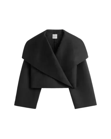 TOTEME Cropped Signature Double Wool Jacket | Thumbnail 1 TOTEME Cropped Signature Double Wool Jacket | Thumbnail 1