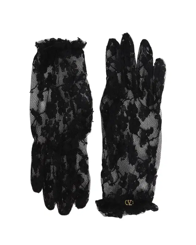 Floral Lace Cotton Blend Gloves Floral Lace Cotton Blend Gloves