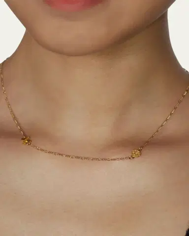 Gwen Beloti XO Woven Double Charm Necklace | Thumbnail 2 Gwen Beloti XO Woven Double Charm Necklace | Thumbnail 2