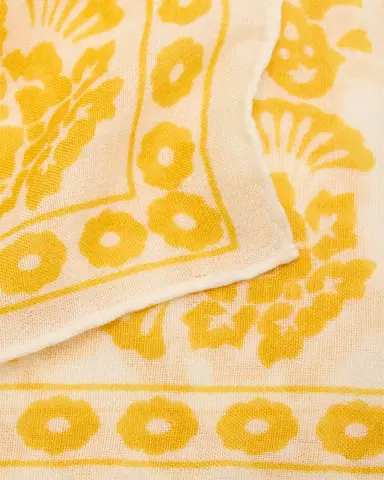 Anderson & Sheppard Men's Cashmere and Silk Provence Geometric Neckerchief | Thumbnail 2 Anderson & Sheppard Men's Cashmere and Silk Provence Geometric Neckerchief | Thumbnail 2