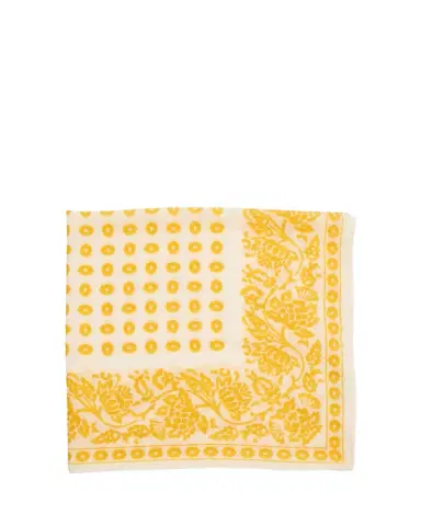Anderson & Sheppard Men's Cashmere and Silk Provence Geometric Neckerchief | Thumbnail 1 Anderson & Sheppard Men's Cashmere and Silk Provence Geometric Neckerchief | Thumbnail 1