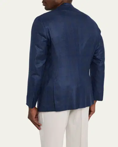 Kiton Men's Tonal Windowpane Sport Coat | Thumbnail 3 Kiton Men's Tonal Windowpane Sport Coat | Thumbnail 3
