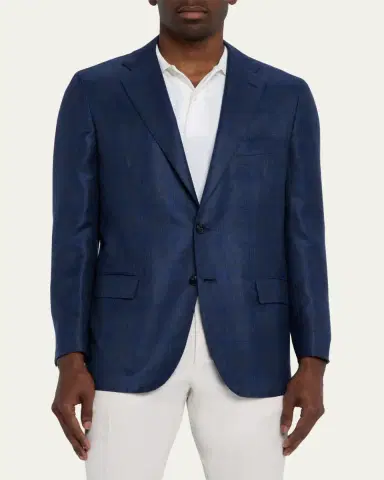 Kiton Men's Tonal Windowpane Sport Coat | Thumbnail 5 Kiton Men's Tonal Windowpane Sport Coat | Thumbnail 5