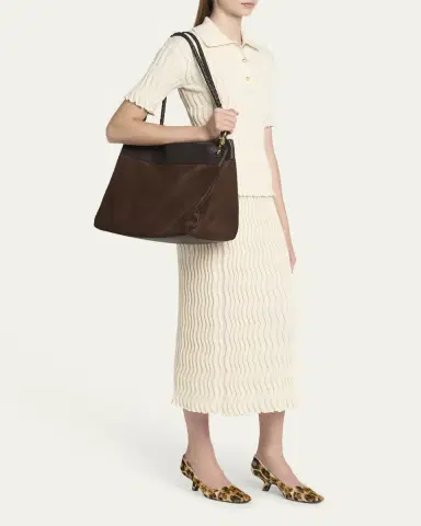 Bottega Veneta Parachute Maxi Suede Shoulder Bag | Thumbnail 5 Bottega Veneta Parachute Maxi Suede Shoulder Bag | Thumbnail 5