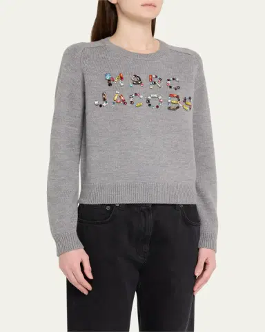 Marc Jacobs Gem Logo Knit Crewneck Sweater | Thumbnail 4 Marc Jacobs Gem Logo Knit Crewneck Sweater | Thumbnail 4