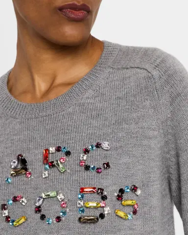 Marc Jacobs Gem Logo Knit Crewneck Sweater | Thumbnail 5 Marc Jacobs Gem Logo Knit Crewneck Sweater | Thumbnail 5