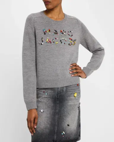 Marc Jacobs Gem Logo Knit Crewneck Sweater | Thumbnail 9 Marc Jacobs Gem Logo Knit Crewneck Sweater | Thumbnail 9