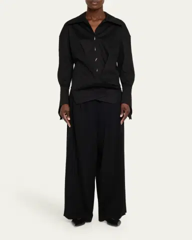 GRACE LING Collared Wrap Blouse | Thumbnail 2 GRACE LING Collared Wrap Blouse | Thumbnail 2