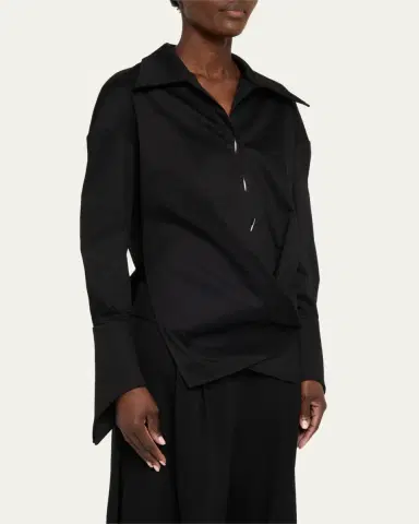 GRACE LING Collared Wrap Blouse | Thumbnail 4 GRACE LING Collared Wrap Blouse | Thumbnail 4