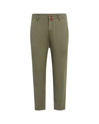 Kiton Men's Washed Wool Slim Four-Pocket Pants | Thumbnail 1 Kiton Men's Washed Wool Slim Four-Pocket Pants | Thumbnail 1