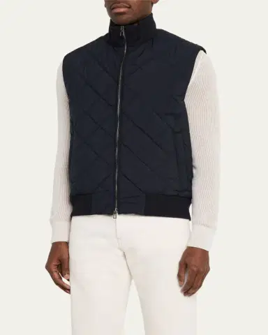 Loro Piana Men's Ampay Full-Zip Vest | Thumbnail 4 Loro Piana Men's Ampay Full-Zip Vest | Thumbnail 4