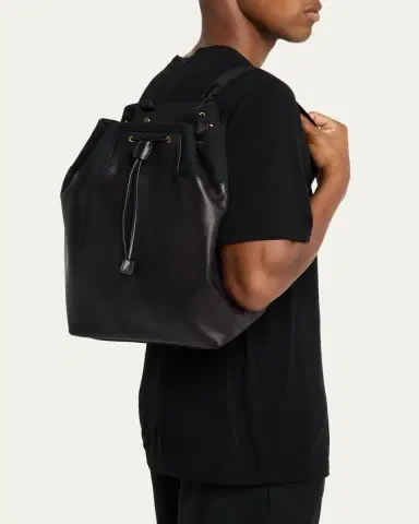 The Row Men's Spring 11 Canvas and Leather Backpack | Thumbnail 2 The Row Men's Spring 11 Canvas and Leather Backpack | Thumbnail 2