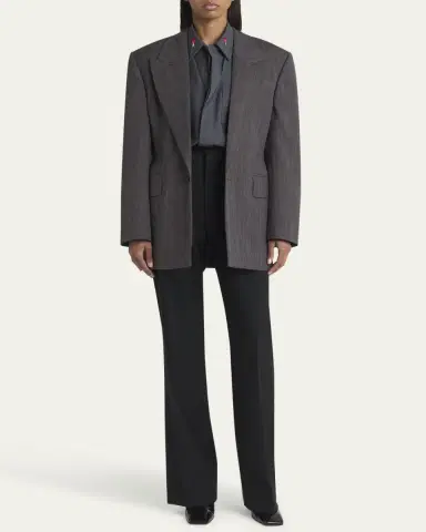Bottega Veneta Subtle Stripe Melange Wool Jacket | Thumbnail 2 Bottega Veneta Subtle Stripe Melange Wool Jacket | Thumbnail 2