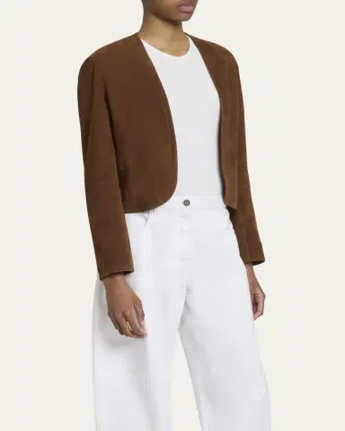 Alaïa Suede Open Blazer Jacket | Thumbnail 4 Alaïa Suede Open Blazer Jacket | Thumbnail 4
