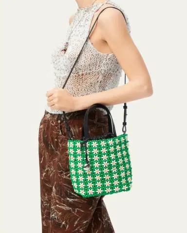 Loewe Mini Flower Beaded Tote Bag in Acetate | Thumbnail 5 Loewe Mini Flower Beaded Tote Bag in Acetate | Thumbnail 5
