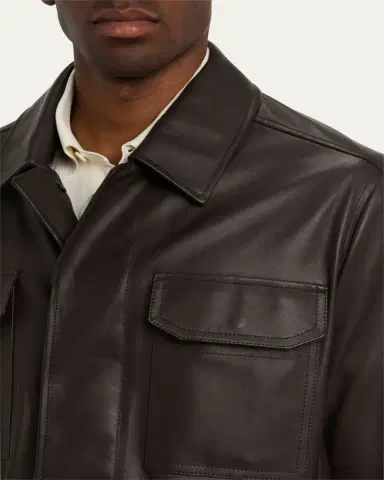Brioni Men's Calfskin Field Jacket | Thumbnail 5 Brioni Men's Calfskin Field Jacket | Thumbnail 5