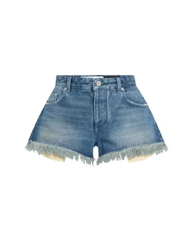 Loewe Anagram Detail Frayed Denim Shorts | Thumbnail 1 Loewe Anagram Detail Frayed Denim Shorts | Thumbnail 1