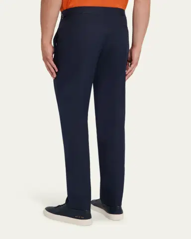 Anderson & Sheppard Men's Style One Flat-Front Trousers | Thumbnail 3 Anderson & Sheppard Men's Style One Flat-Front Trousers | Thumbnail 3