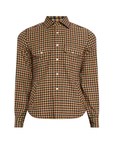 Kiton Men's Cashmere Check Two-Pocket Overshirt | Thumbnail 1 Kiton Men's Cashmere Check Two-Pocket Overshirt | Thumbnail 1
