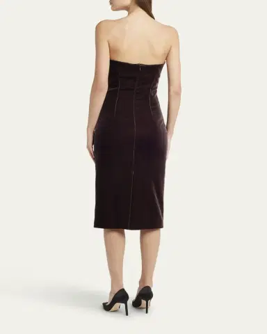 TOM FORD Plunging Strapless Velvet Dress | Thumbnail 3 TOM FORD Plunging Strapless Velvet Dress | Thumbnail 3