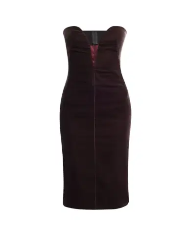 TOM FORD Plunging Strapless Velvet Dress | Thumbnail 1 TOM FORD Plunging Strapless Velvet Dress | Thumbnail 1