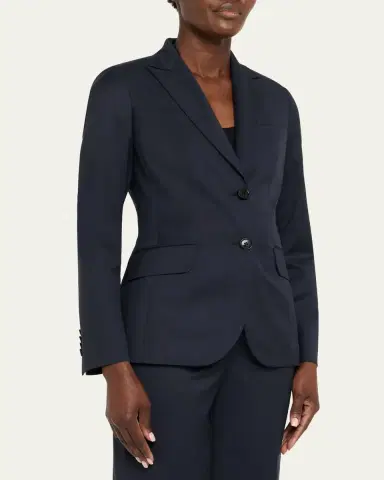Kiton Single-Breasted Wool Blazer | Thumbnail 4 Kiton Single-Breasted Wool Blazer | Thumbnail 4