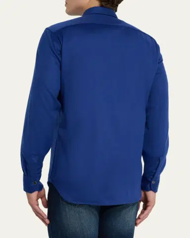 Kiton Men's Cashmere Side-Pocket Overshirt | Thumbnail 3 Kiton Men's Cashmere Side-Pocket Overshirt | Thumbnail 3