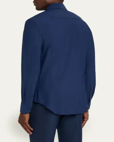 Giorgio Armani Men's Nylon-Stretch Slim Sport Shirt | Thumbnail 3 Giorgio Armani Men's Nylon-Stretch Slim Sport Shirt | Thumbnail 3