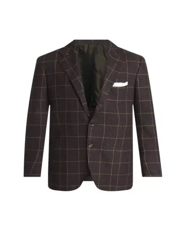Kiton Men's Cashmere Windowpane Check Single-Breasted Sport Coat | Thumbnail 1 Kiton Men's Cashmere Windowpane Check Single-Breasted Sport Coat | Thumbnail 1