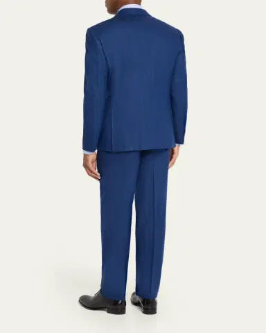 Kiton Men's Wool and Cashmere Ticweave Two-Piece Suit | Thumbnail 3 Kiton Men's Wool and Cashmere Ticweave Two-Piece Suit | Thumbnail 3