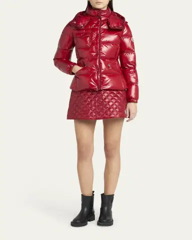 Moncler Glareins Hooded Short Down Jacket with Braided Trim | Thumbnail 2 Moncler Glareins Hooded Short Down Jacket with Braided Trim | Thumbnail 2