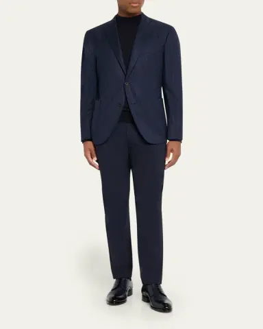 Boglioli Men's Wool and Silk Herringbone Notch-Lapel Sport Coat | Thumbnail 2 Boglioli Men's Wool and Silk Herringbone Notch-Lapel Sport Coat | Thumbnail 2