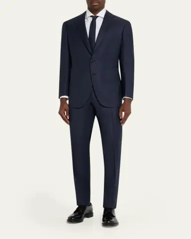 Cesare Attolini Men's Wool Chevron 130 Two-Piece Suit | Thumbnail 2 Cesare Attolini Men's Wool Chevron 130 Two-Piece Suit | Thumbnail 2