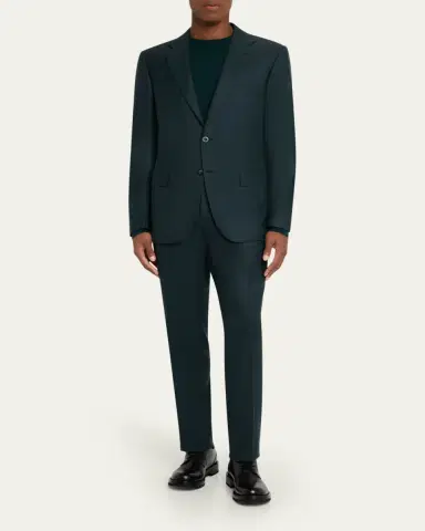 Kiton Men's Virgin Wool Modern-Fit Suit | Thumbnail 2 Kiton Men's Virgin Wool Modern-Fit Suit | Thumbnail 2