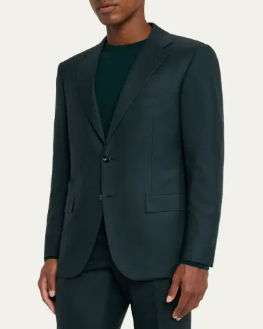 Kiton Men's Virgin Wool Modern-Fit Suit | Thumbnail 3 Kiton Men's Virgin Wool Modern-Fit Suit | Thumbnail 3