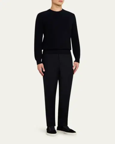 Brioni Men's Cashmere and Wool Raglan Crewneck Sweater | Thumbnail 2 Brioni Men's Cashmere and Wool Raglan Crewneck Sweater | Thumbnail 2