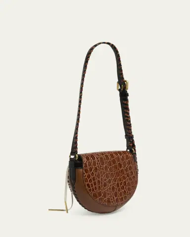 Dries Van Noten Arc Small Mixed Leather Whipstitch Crossbody Bag | Thumbnail 3 Dries Van Noten Arc Small Mixed Leather Whipstitch Crossbody Bag | Thumbnail 3